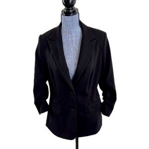 NWOT Michael Kors Knit 3/4 Ruched Sleeve Blazer